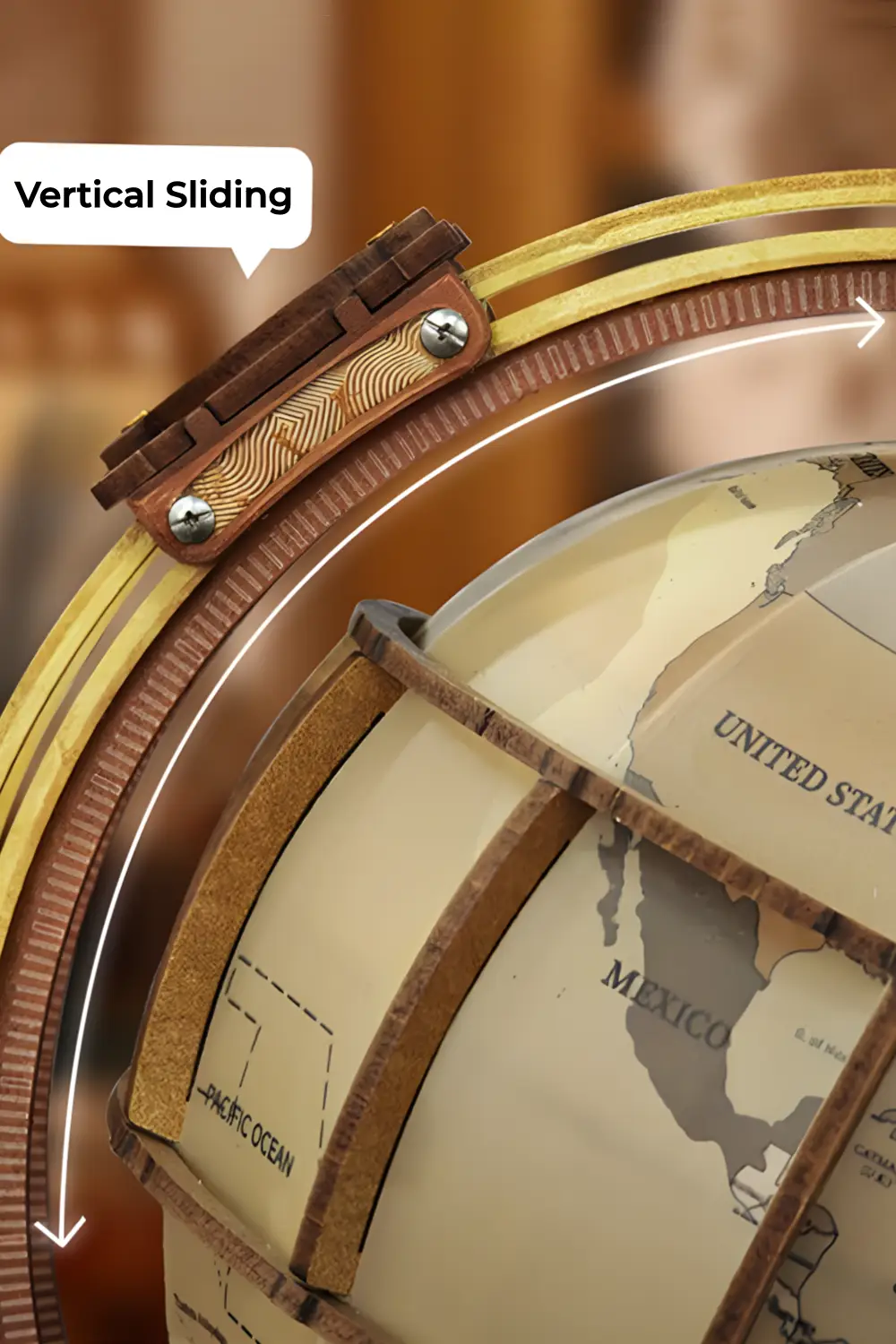 Vertical sliding mechanical motion gear-driven puzzle showing tactile satisfaction and complex wooden movement.