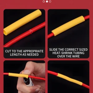 Step-by-step guide on how to use heat shrink tubes for wire insulation and repair.