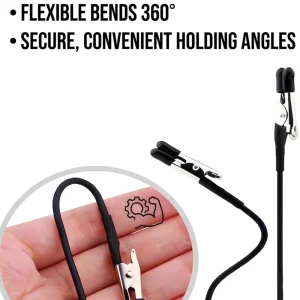 Adjustable clip holder for painting featuring a 360-degree flexible metal arm for optimal angles.