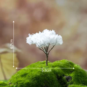 White winter diorama trees with snow-covered effect for cold climate model scenery trees and landscapes.