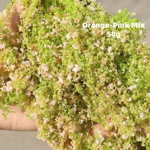 Orange-pink mix miniature vines, autumn-style model foliage vines for diorama vegetation and fake vines crafts.