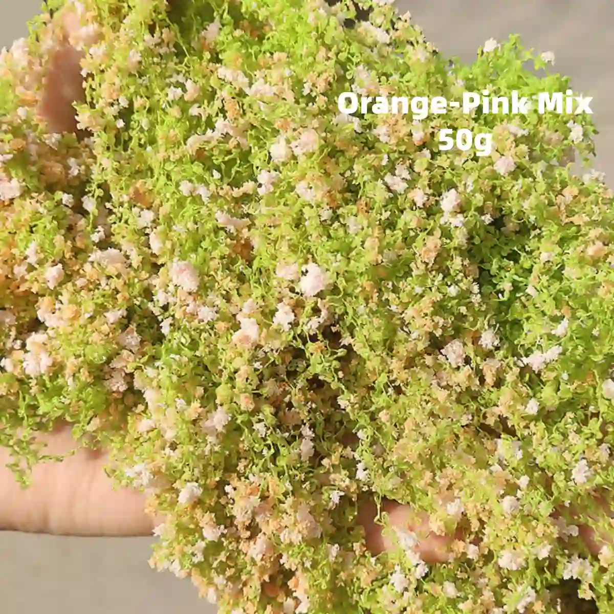 Orange-pink mix miniature vines, autumn-style model foliage vines for diorama vegetation and fake vines crafts.