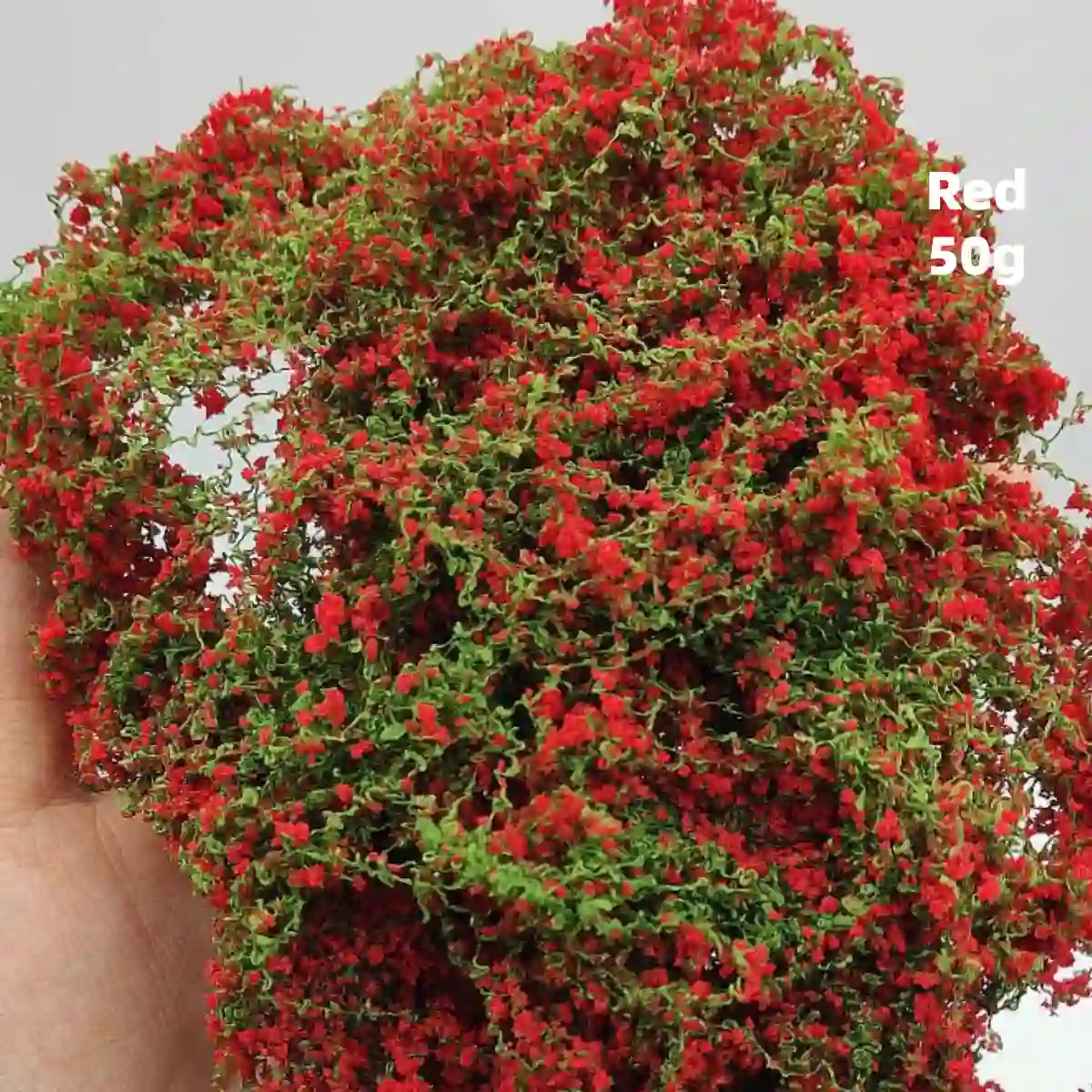 Bright red miniature vines for diorama, climbing model foliage vines for realistic diorama vegetation crafts.