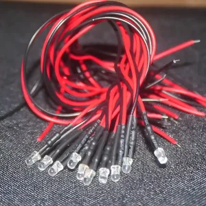 Flexible pre wired LEDs for DIY projects, small LED lights for models and dollhouses.