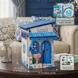 Size specifications display for the beach themed book nook showing exact product dimensions.