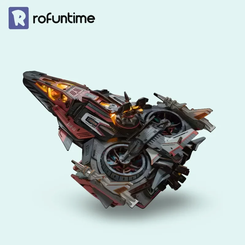 Explorer 01 3D wooden puzzle spaceship model mechanical spacecraft model kit for adults