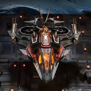 Explorer 01 3D wooden puzzle front view of mechanical spaceship model kit for adults