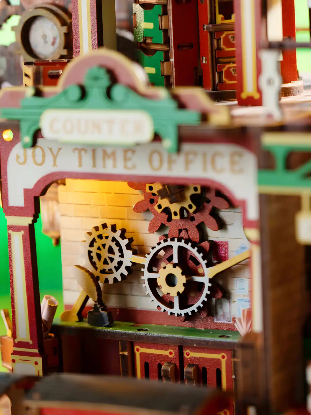 Moving gear wooden puzzle counter interior from Rofuntime 3D Wooden Puzzle collection.