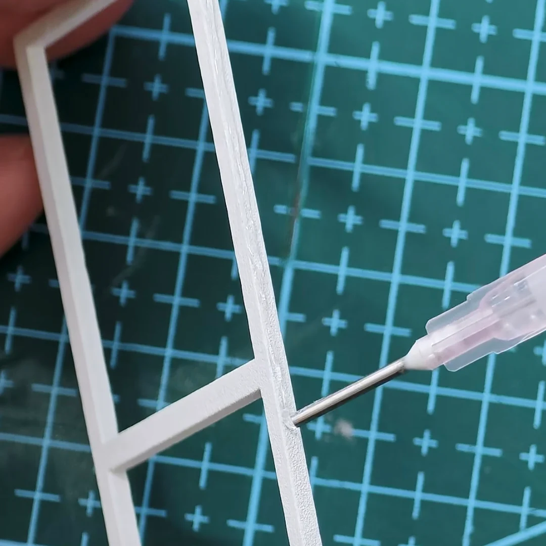 How to glue miniature details using precision glue applicator needle tip