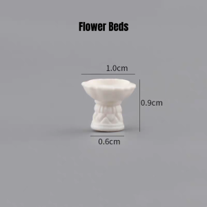 Miniature garden decor pedestal planter for cottage garden scene and DIY book nook customization.