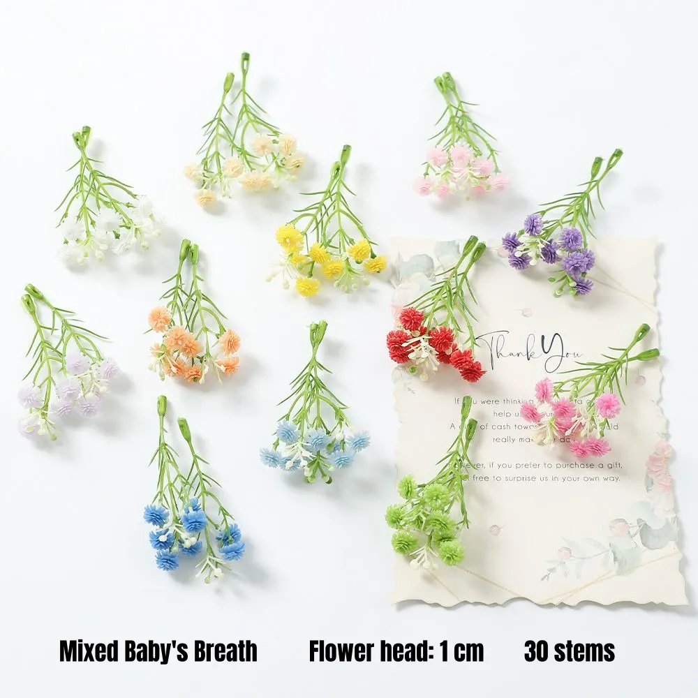 Miniature garden accessories colorful baby's breath stems to personalize your miniature scene project.