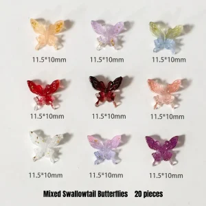 Miniature butterflies resin swallowtails for Rofuntime transformation system DIY book nook.