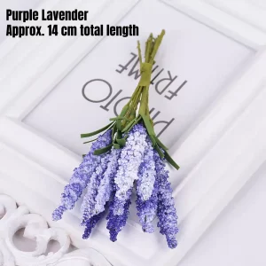 Textured purple lavender stems for miniature landscaping and cottage garden scene decorating