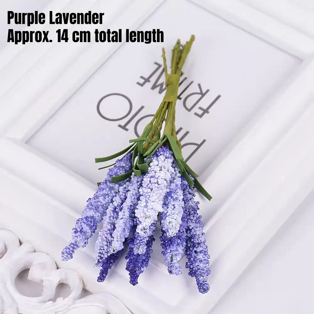 Textured purple lavender stems for miniature landscaping and cottage garden scene decorating