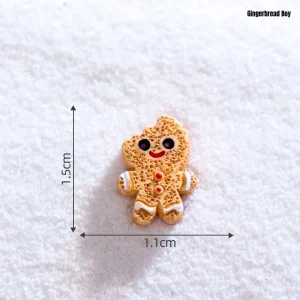 Cute gingerbread boy cookie figurine for DIY book nook accessories and Christmas scene