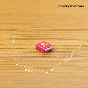 Tiny pink amethyst grimoire miniature spell books for custom fantasy book nook