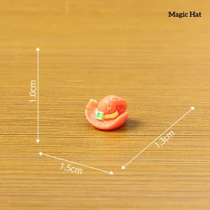 Orange magic hat miniature witch accessories for DIY book nook display
