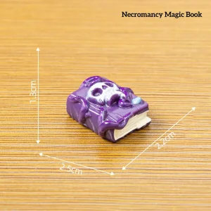 Purple skull necromancy book miniature spell books for fantasy miniature scene