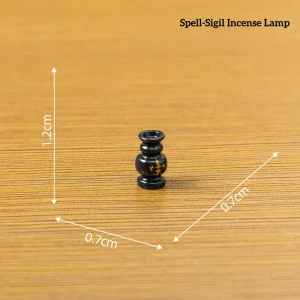 Black spell sigil incense lamp miniature wizard accessories for fantasy book nook