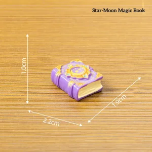 Purple star moon grimoire miniature spell books for custom miniature house