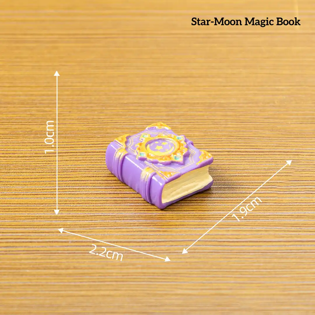 Purple star moon grimoire miniature spell books for custom miniature house