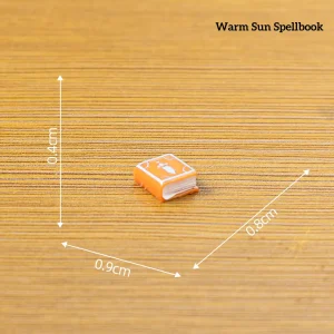 Orange warm sun dagger symbol miniature spell books for book nook accessories