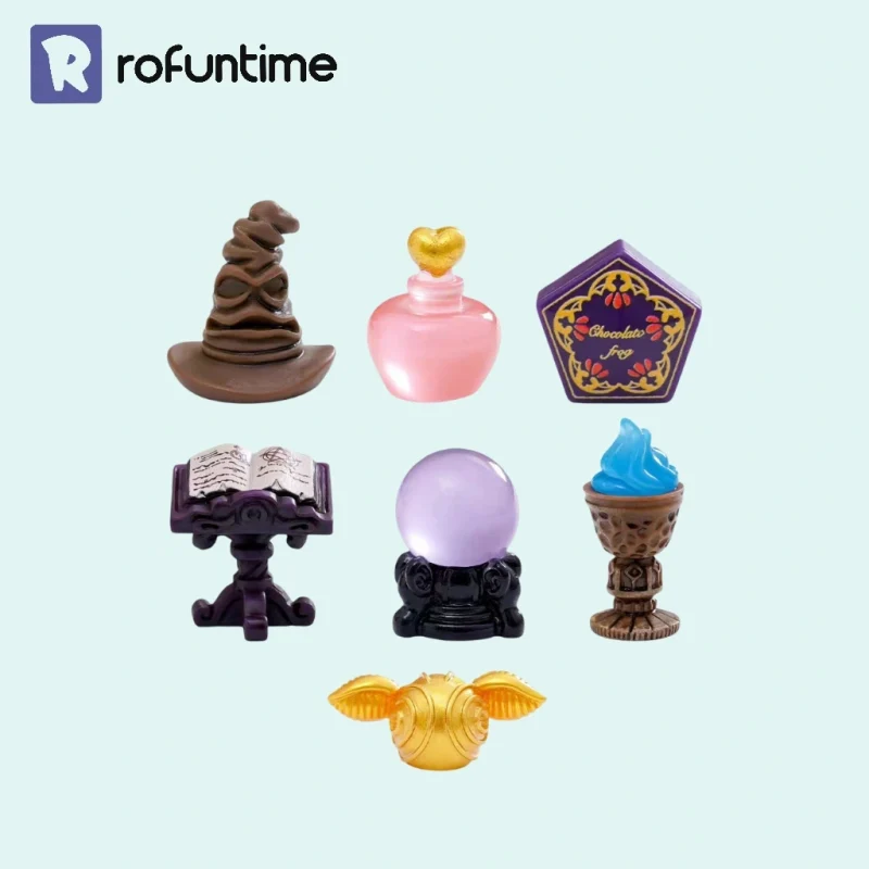 magic miniature props set with sorting hat, crystal ball, and wizard accessories for miniature fantasy scene