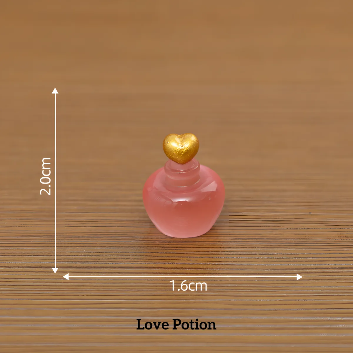 miniature book nook accessories pink love potion bottle with golden heart stopper for customize miniature scene