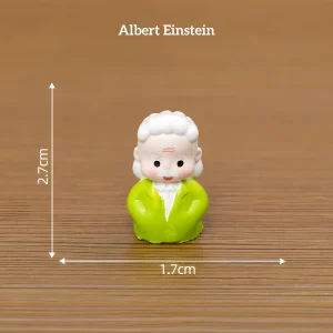 Albert Einstein miniature figurines for creative DIY miniature decorations and miniature house decor.