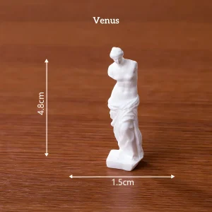 Venus de Milo statue model, classical resin miniature accessories for miniature literary decor