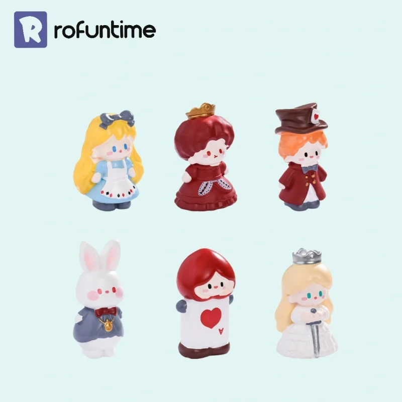 Storybook Wonderland fairy tale miniature figurines set including Alice, Queen, Hatter, and Card Soldier