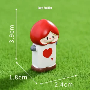 Ace of Hearts Card Soldier fairy tale scene accessories figurine for storybook miniatures